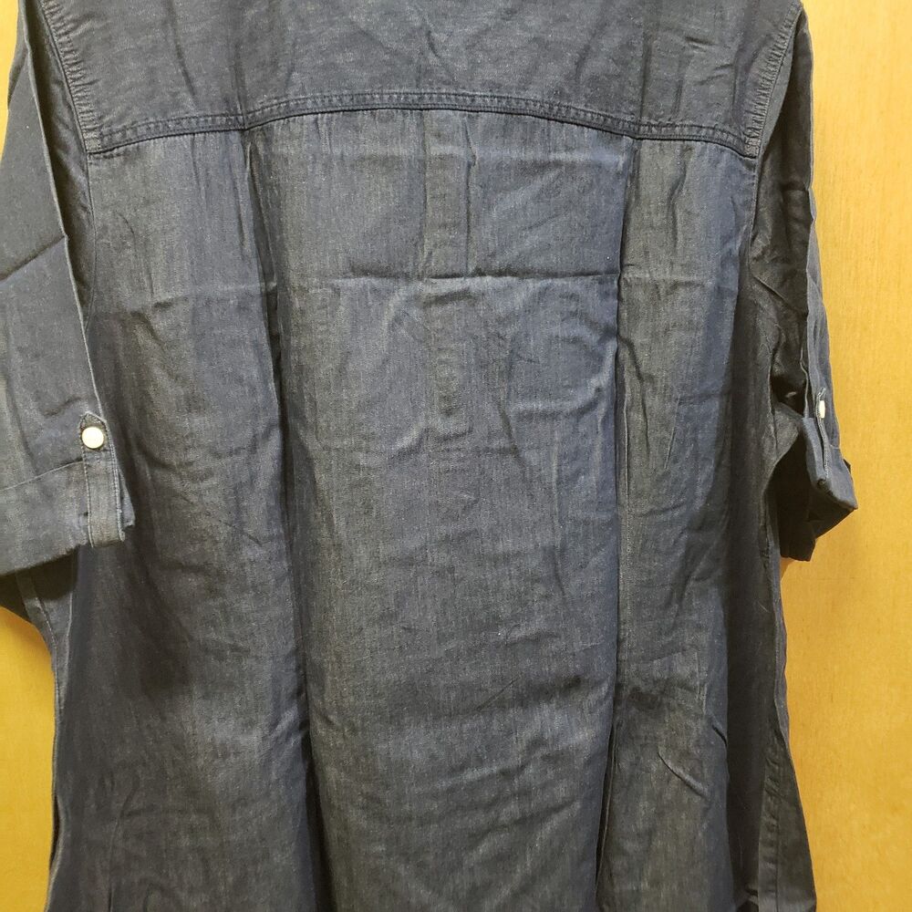 NWT Karen Scott cotton chambray shirt dress SZ 3XL NNN - Picture 5 of 6